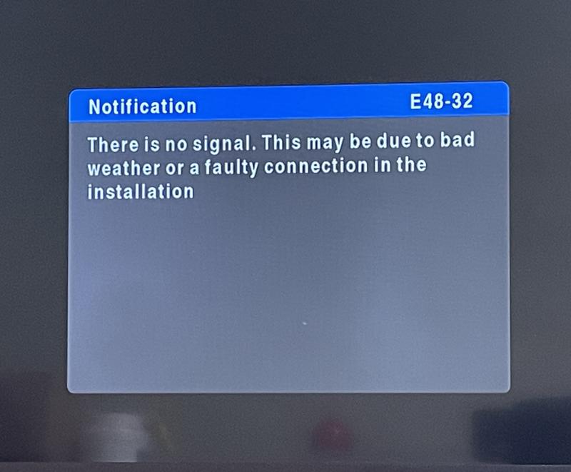 e48 32 there is no signal